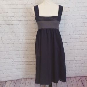 Theory Navy Blue Crocheted Straps Dress